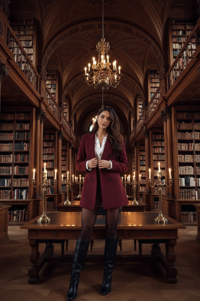 Burgundy Mini Coat - Palace Hall
