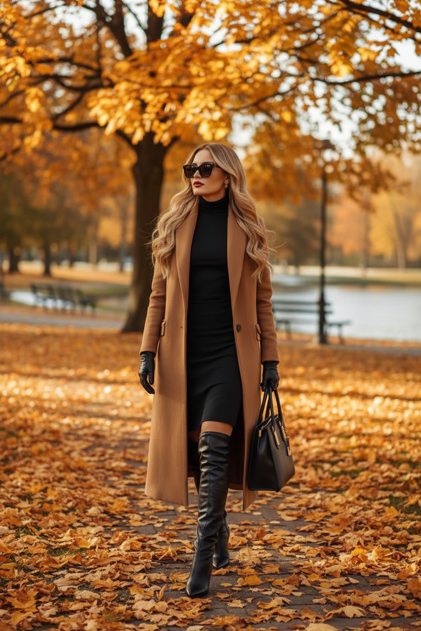 Camel Coat – Autumn Park