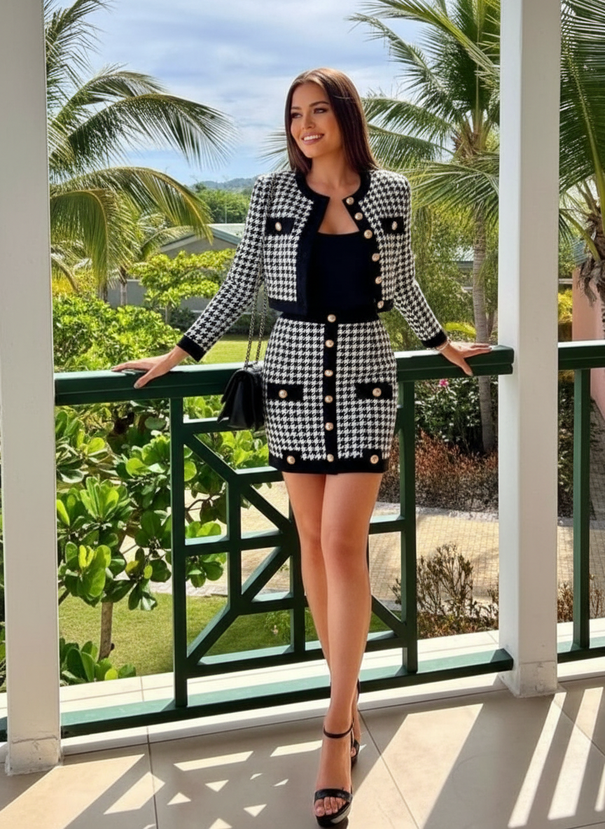 Houndstooth set outdoor
