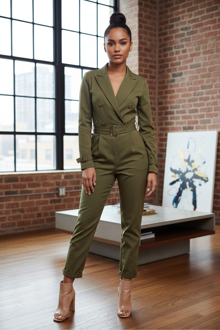 NY Loft - Khaki Jumpsuit