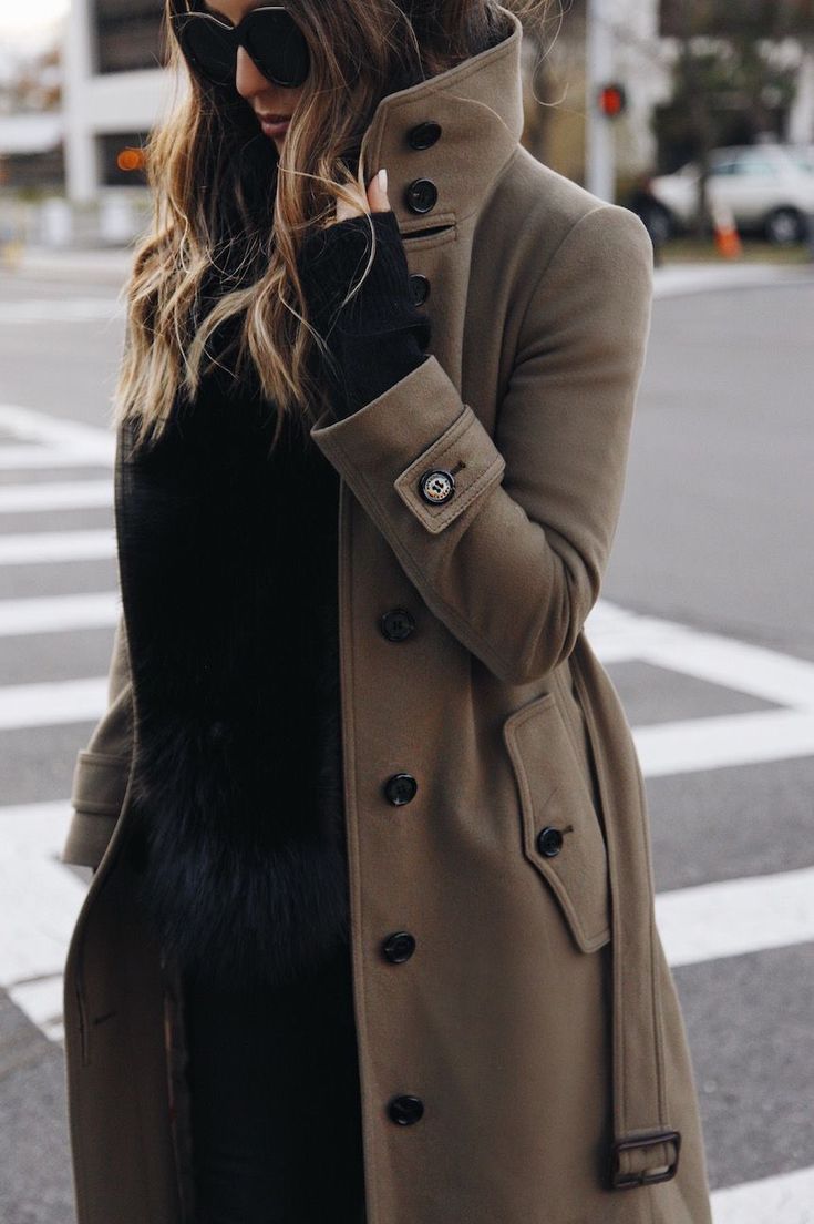 Stylish high coaller coat