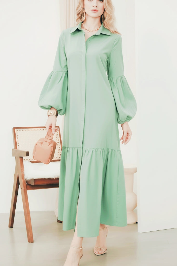 Long sleeves light dress