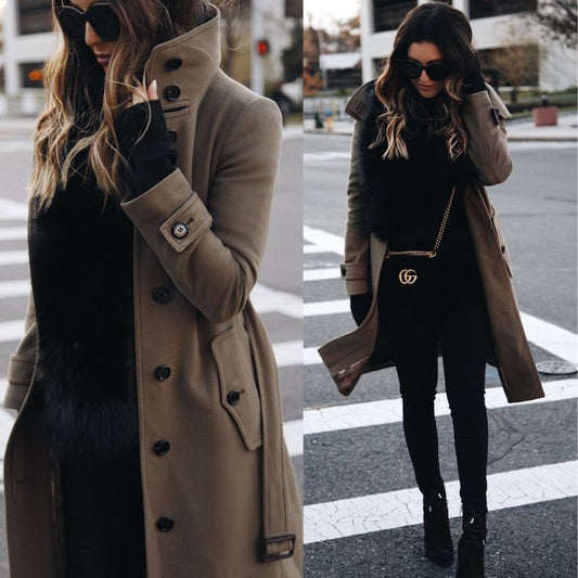 Stylish high coaller coat