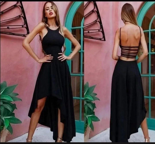 Summer backless dress