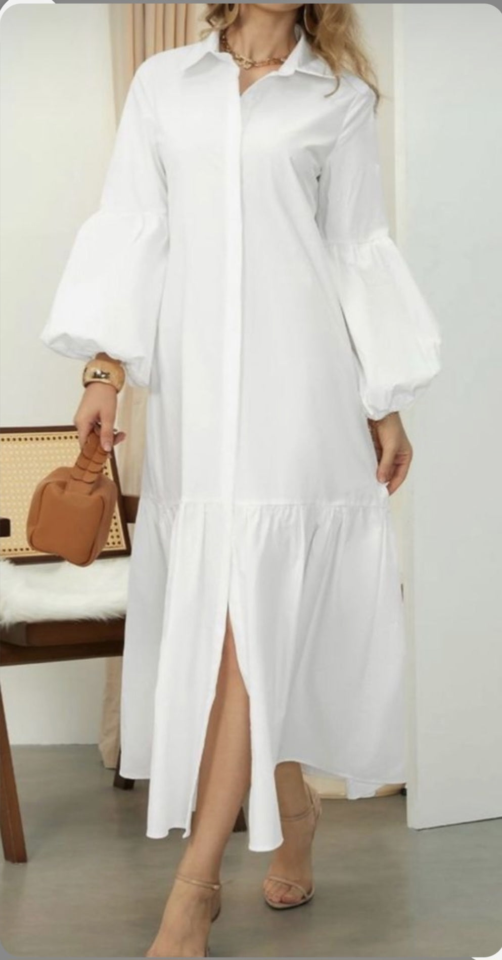Long sleeves light dress