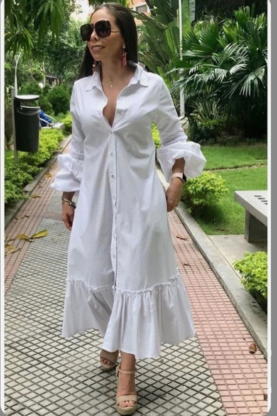 Long sleeves light dress