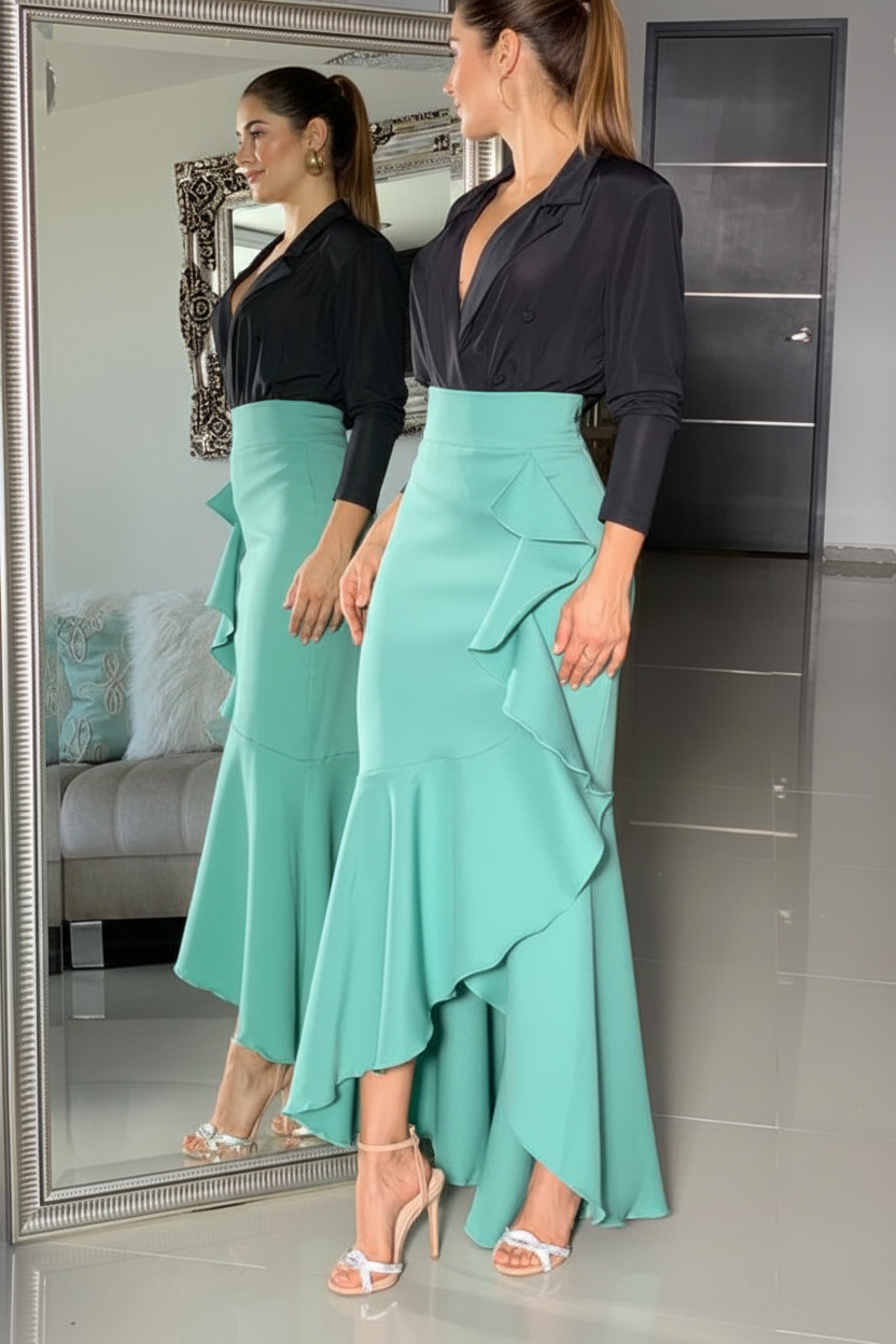 Ruffle Skirt - Mint