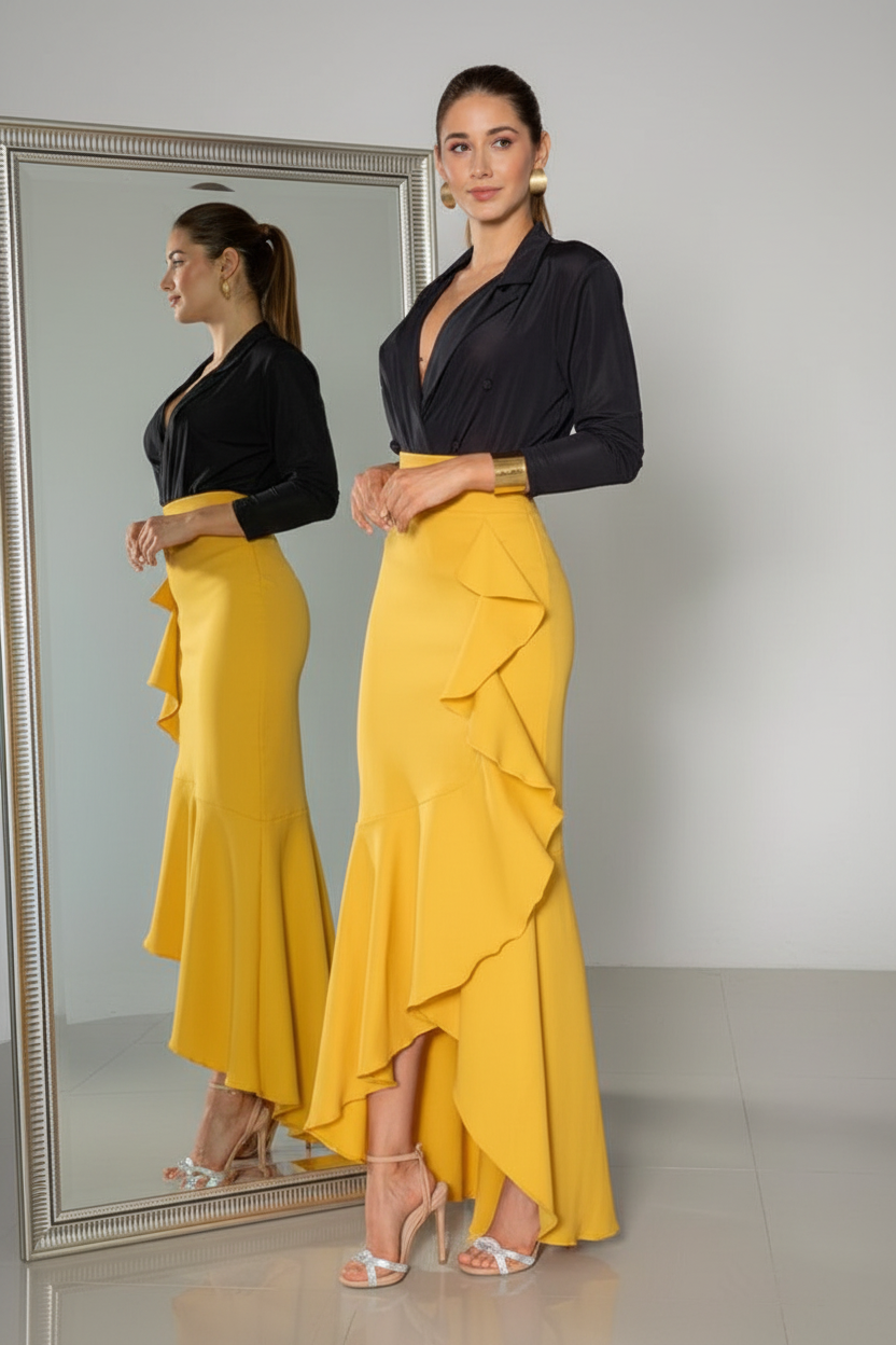 Ruffle Skirt - Yellow