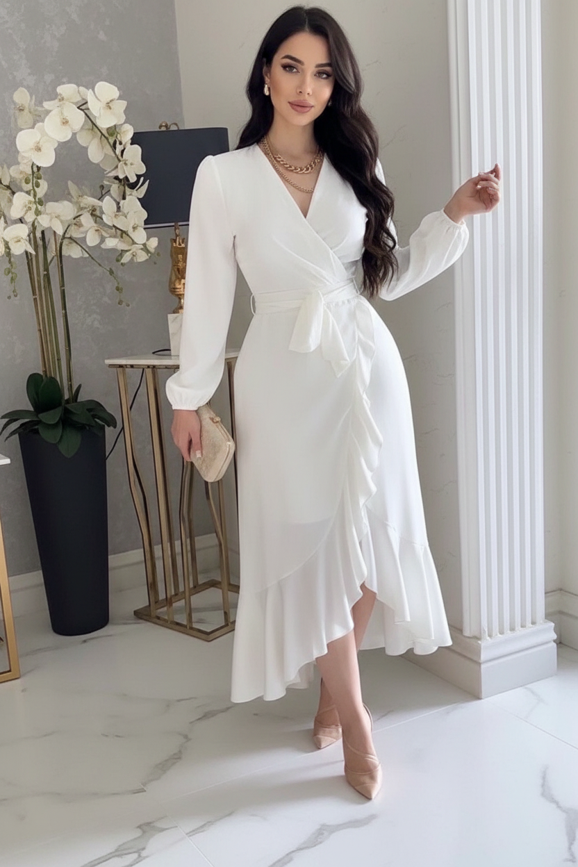 White Wrap Dress